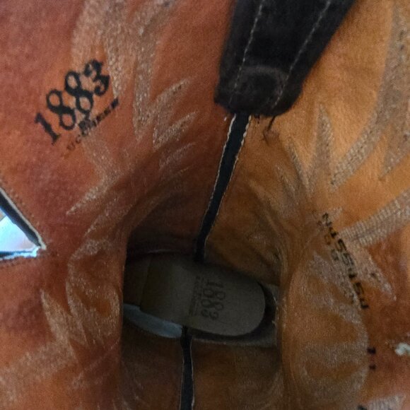 Lucchese Women's 1883 Chocolate Mad Dog Snip Toe Western Boots size 11 - Picture 5 of 6